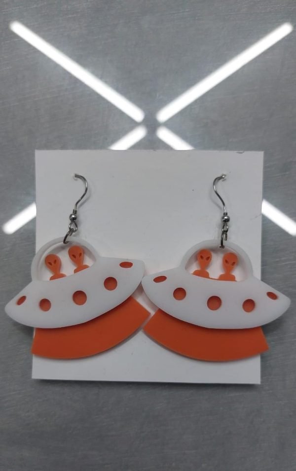 Aretes ufo 🛸 orange 🍊 - Imagen 2