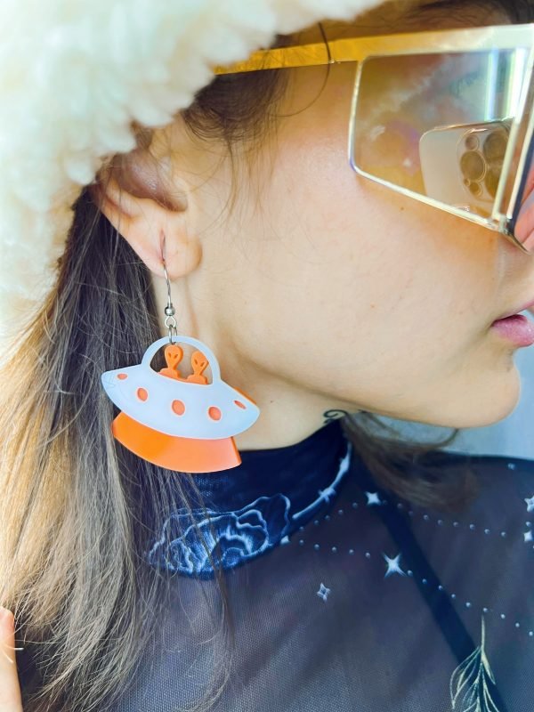 Aretes ufo 🛸 orange 🍊