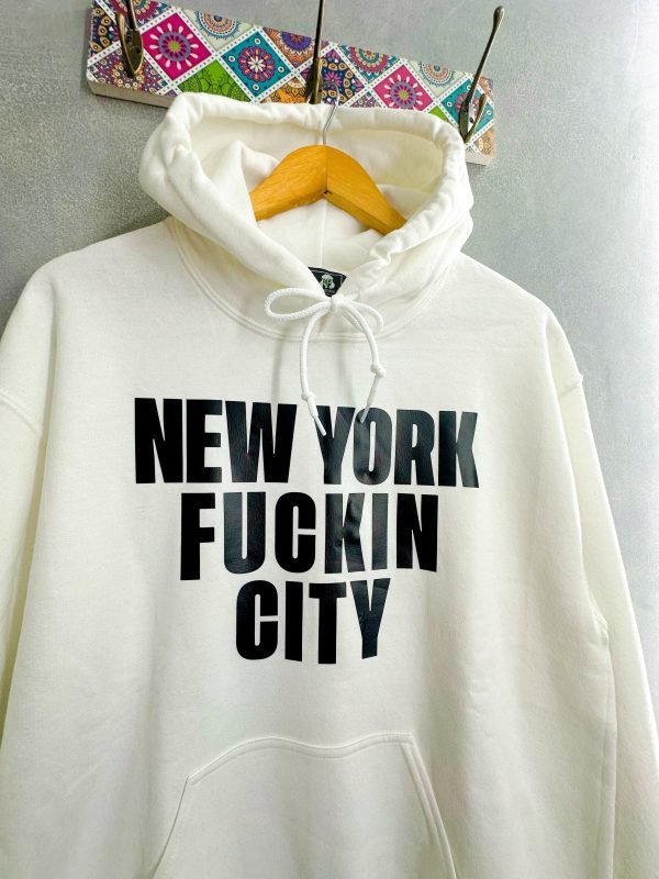 Hoodie NYFC🗽Blanco Crema - Image 2